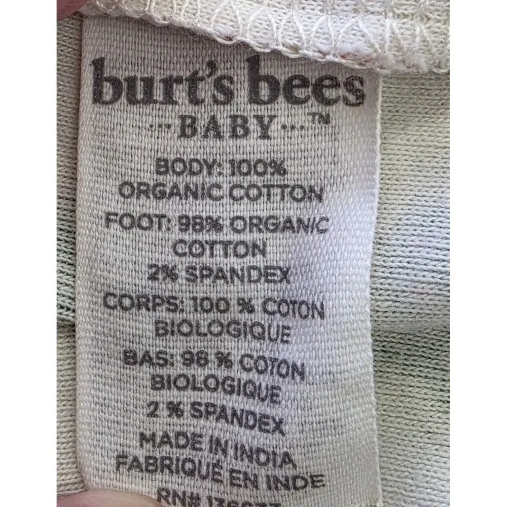 Burts Bees Baby Footed Sleeper‎ Christmas Cookies Gingerbread Christmas Tree 18M
